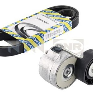 Set curea transmisie cu caneluri FIAT 500L (351_, 352_) 1.3 D Multijet (199.LYM11, 199.LYM1A) diesel 95 cai SNR KA858.04