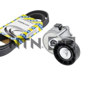 Set curea transmisie cu caneluri FIAT 500L (351_, 352_) 1.3 D Multijet (199.LYM11, 199.LYM1A) diesel 95 cai SNR KA858.05