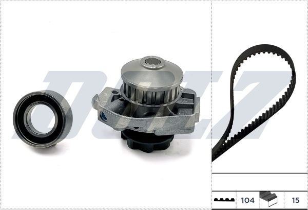 Set pompa apa + curea dintata FIAT TIPO (160_) 1.1 (160.AA) benzina 56 cai DOLZ KD129