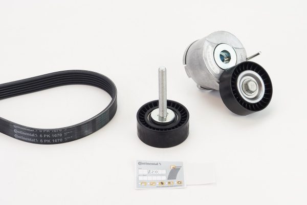 Set curea transmisie cu caneluri FIAT QUBO (225_) 1.3 D Multijet (225AXG1A, 225CXG1A, 225AXG11, 225CXG11) diesel 80 cai CONTITECH 6PK1670K1