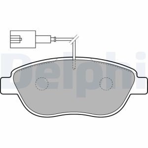 Placute frana FIAT QUBO (225_) 1.3 D Multijet (225AXE1A, 225CXE1A, 225AXH1A, 225AXL1A,... diesel 95 cai DELPHI LP1721