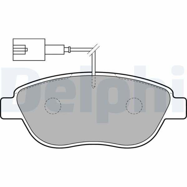 Placute frana FIAT QUBO (225_) 1.3 D Multijet (225AXE1A, 225CXE1A, 225AXH1A, 225AXL1A,... diesel 95 cai DELPHI LP1721
