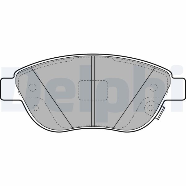 Placute frana FIAT 500L (351_, 352_) 0.9 (199LYC1B) benzina 105 cai DELPHI LP2476