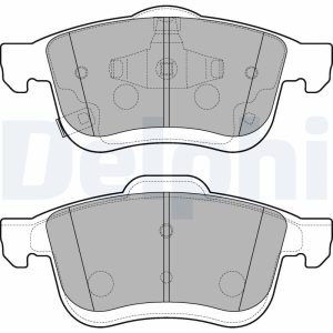 Placute frana FIAT 500L (351_, 352_) 0.9 (199LYC1B) benzina 105 cai DELPHI LP3220