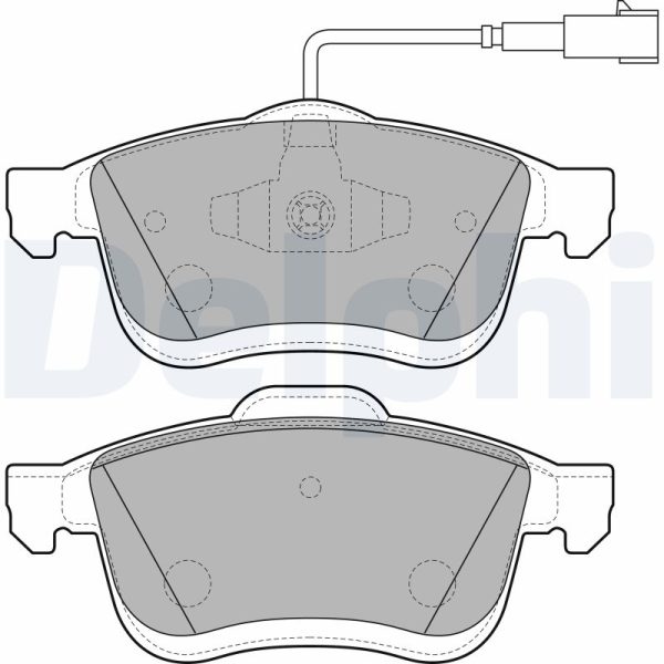 Placute frana FIAT DOBLO Cargo (263_) 1.3 D Multijet (263WXU1A, 263ZXU1A, 263WYB1A, 263ZYB1A) diesel 95 cai DELPHI LP3270