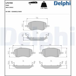 Placute frana FIAT TIPO hatchback (356_, 357_) 1.0 (357HXN1A) benzina 101 cai DELPHI LP3709