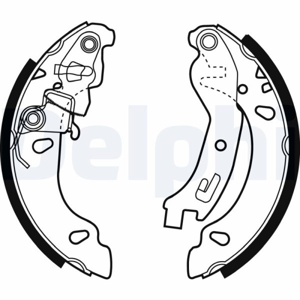 Set saboti frana FIAT PANDA (169_) 1.2 (169AXF2A, 169AXF1A) benzina 69 cai DELPHI LS1970