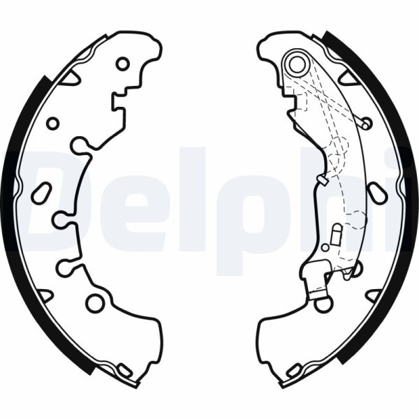 Set saboti frana FIAT PANDA (312_, 319_) 1.2 (312PXA1A) benzina 69 cai DELPHI LS1980