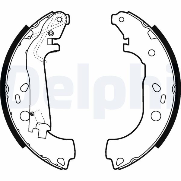 Set saboti frana FIAT QUBO (225_) 1.3 D Multijet (225CXB1A, 225AXB1A, 225CXB11, 225AXB11,... diesel 75 cai DELPHI LS2014