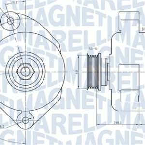 Alternator FIAT PANDA VAN (312_, 519_) 1.2 (312CXA1A, 312DXA1A) benzina 69 cai MAGNETI MARELLI 063731886010