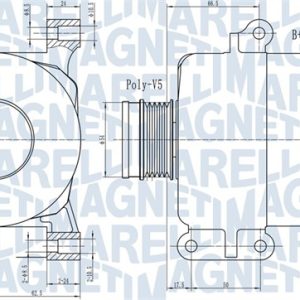 Alternator FIAT TIPO hatchback (356_, 357_) 1.4 LPG (356HXF1B) Benzina/Autogaz (GPL) 120 cai MAGNETI MARELLI 063731969010