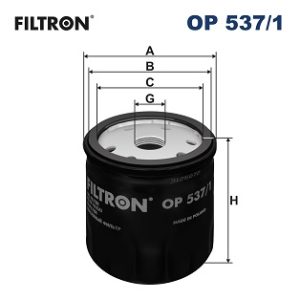 Filtru ulei FIAT PANDA Caseta/ Hatchback (169_) 1.1 (169CXA1A) benzina 54 cai FILTRON OP 537/1