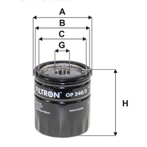 Filtru ulei FIAT 500X (334_) 1.4 (334AXC1B, 334AXC11) benzina 140 cai FILTRON OP 540/3