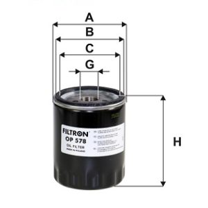 Filtru ulei FIAT PANDA (141_) 800 benzina 34 cai FILTRON OP 578