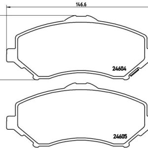 Placute frana FIAT FREEMONT (345_) 2.0 JTD 4x4 diesel 163 cai BREMBO P 11 025
