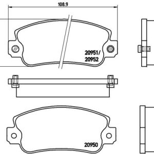 Placute frana FIAT PANDA (141_) 1000 4x4 benzina 44 cai BREMBO P 23 013