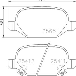 Placute frana FIAT 500 (312_) 1.4 (312AXC1B, 312CXC1B) benzina 100 cai BREMBO P 23 151