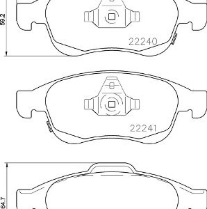 Placute frana FIAT 500X (334_) 1.3 D Multijet (334AXH1A) diesel 95 cai BREMBO P 23 165
