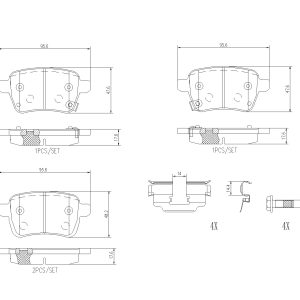 Placute frana FIAT TIPO limuzina (356_, 357_) 1.3 D (356SXB1A, 356SXH1A, 356SXD1A) diesel 95 cai BREMBO P 23 190