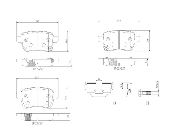 Placute frana FIAT TIPO limuzina (356_, 357_) 1.3 D (356SXB1A, 356SXH1A, 356SXD1A) diesel 95 cai BREMBO P 23 190