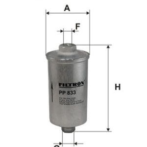 Filtru combustibil FIAT PANDA (141_) 900 benzina 40 cai FILTRON PP 833