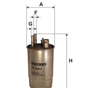 Filtru combustibil FIAT FIORINO microbus (225_) 1.3 JTD Multijet (225BXB1A, 225BXB11) diesel 75 cai FILTRON PP 966/2
