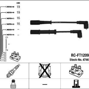 Set cablaj aprindere FIAT PANDA (312_, 319_) 1.2 LPG (312PXA1A) Benzina/Autogaz (GPL) 69 cai NGK 4746