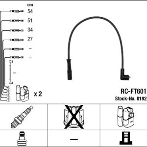 Set cablaj aprindere FIAT PANDA (141_) 1100 benzina 50 cai NGK 8192