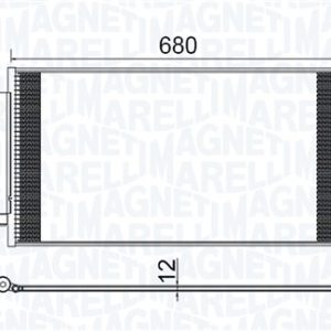 Condensator climatizare FIAT 500X (334_) 1.3 D Multijet (334AXH1A) diesel 95 cai MAGNETI MARELLI 350203173000
