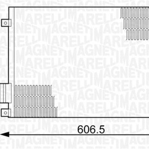Condensator climatizare FIAT 500 (312_) 0.9 (312AXG1A, 312.AXG11) benzina 86 cai MAGNETI MARELLI 350203497000