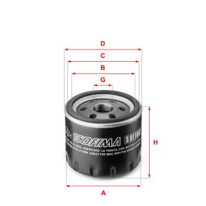 Filtru ulei FIAT PANDA (312_, 319_) 1.0 Mild Hybrid (312.PYD1B) benzina/elector 69 cai SOFIMA S 0110 R