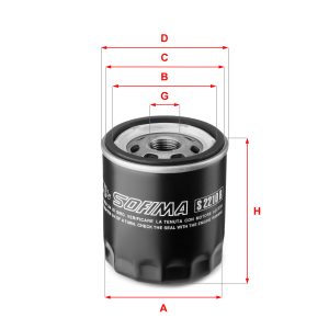 Filtru ulei FIAT PANDA (141_) 650 benzina 30 cai SOFIMA S 2210 R
