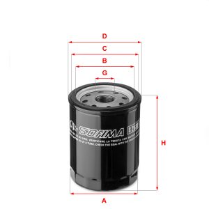 Filtru ulei FIAT TIPO (160_) 1.1 (160.AA) benzina 56 cai SOFIMA S 2530 R