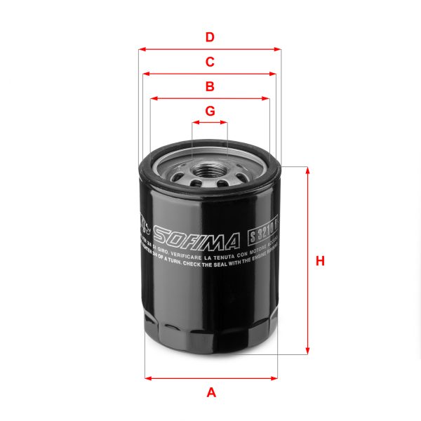 Filtru ulei FIAT TIPO (160_) 1.6 i.e. benzina 90 cai SOFIMA S 3210 R