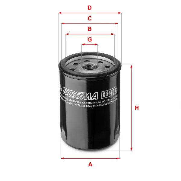 Filtru ulei FIAT PANDA Caseta/ Hatchback (141_) 750 benzina 34 cai SOFIMA S 3430 R