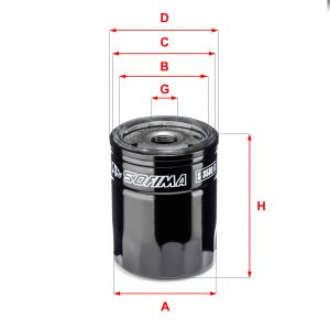 Filtru ulei FIAT FIORINO Autoutilitara/limuzina spatioasa (146_) 1.7 TD diesel 63 cai SOFIMA S 3530 R
