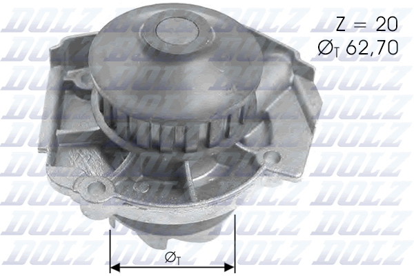 Pompa de apa FIAT PANDA Caseta/ Hatchback (141_) 1.1 4x4 benzina 54 cai DOLZ S361