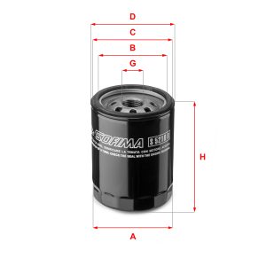 Filtru ulei FIAT TIPO (160_) 1.7 D (160.AG) diesel 58 cai SOFIMA S 5210 R