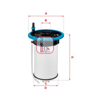 Filtru combustibil FIAT 500 C (312_) 1.3 D Multijet (312CXE1A, 312AXE1A) diesel 95 cai SOFIMA S 6052 NE