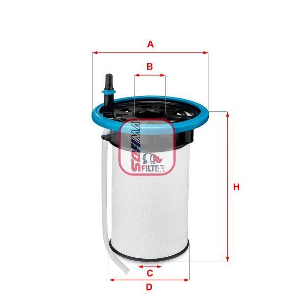 Filtru combustibil FIAT 500 C (312_) 1.3 D Multijet (312CXE1A, 312AXE1A) diesel 95 cai SOFIMA S 6052 NE