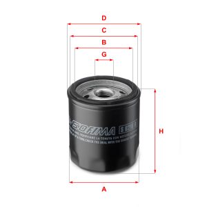 Filtru ulei FIAT FIORINO Autoutilitara/limuzina spatioasa (146_) 1.7 TD diesel 63 cai SOFIMA S 6210 R