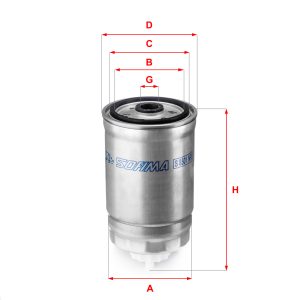 Filtru combustibil FIAT CROMA (154_) 2500 TD (154.LL, 154.PL) diesel 115 cai SOFIMA S 8501 NR
