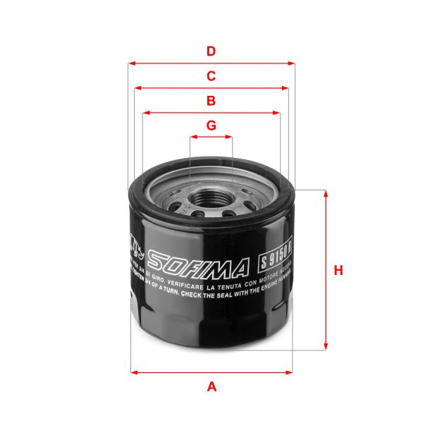 Filtru ulei FIAT PANDA (169_) 1.1 (169.AXA1A) benzina 54 cai SOFIMA S 9150 R