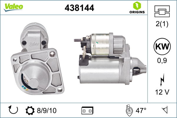 Electromotor FIAT 500X (334_) 1.4 LPG (334AXL1B) Benzina/Autogaz (GPL) 120 cai VALEO 438144