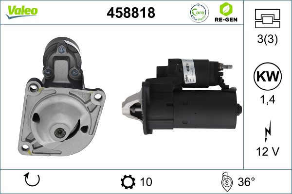 Electromotor FIAT TIPO limuzina (356_, 357_) 1.6 D (356SXG1B) diesel 120 cai VALEO 458818