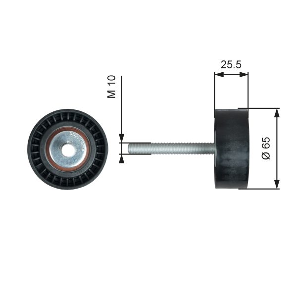 Rola ghidare / conducere curea transmisie FIAT FIORINO Autoutilitara/limuzina spatioasa (225_) 1.3 D Multijet diesel 80 cai GATES T36772