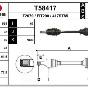 Planetara FIAT PANDA (169_) 1.1 (169.AXA1A) benzina 54 cai EAI T58417