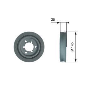 Fulie curea arbore cotit FIAT FIORINO microbus (225_) 1.4 (225BXA1A) benzina 73 cai GATES TVD1056