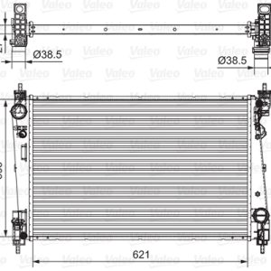 Radiator racire motor FIAT DOBLO Cargo (263_) 1.3 D Multijet (263WXU1A, 263ZXU1A, 263WYB1A, 263ZYB1A) diesel 95 cai VALEO 701655