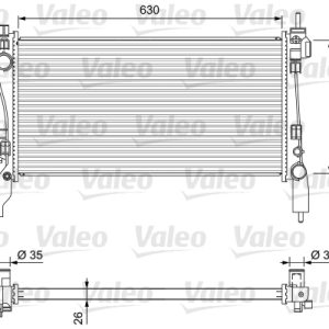 Radiator racire motor FIAT QUBO (225_) 1.3 D Multijet (225AXE1A, 225CXE1A, 225AXH1A, 225AXL1A,... diesel 95 cai VALEO 701718